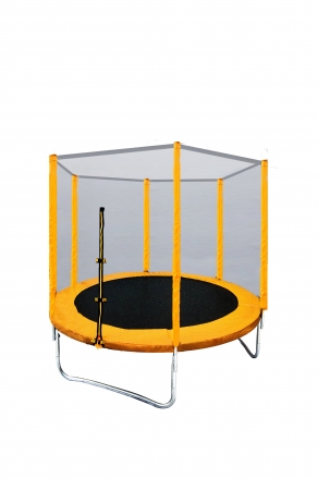 Батут с защитной сеткой &quot;Trampoline 8&quot; диаметр 2,4 м жёлтый оптом, фото 3