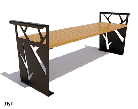 Скамейка уличная Березка, Сосна 1,2 м оптом, фото 2