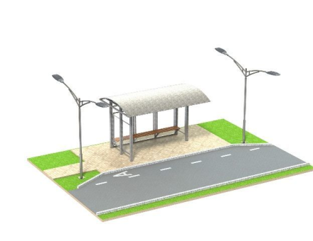 Остановка общественного транспорта ООТ-1(3)а.00.00 оптом, фото 1