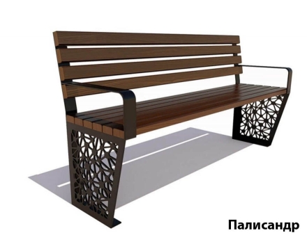 Парковая скамейка Сколково, Лиственница 3 м оптом, фото 4
