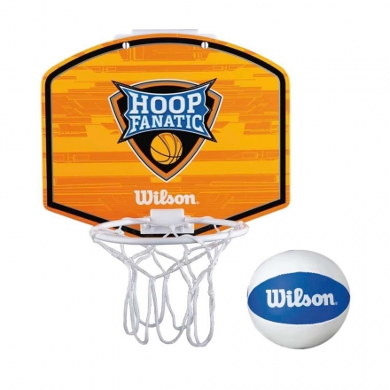 Набор для мини-баскетбола Wilson Hoop Fanatic Mini hoop kit, пластик, резина, оранжевый оптом, фото 1