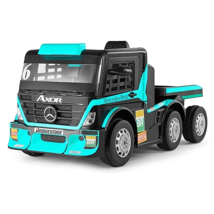 Электромобиль Mercedes-Benz Axor F Race с прицепом голубой оптом, фото 1