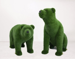 Топиари композиция медведица Монти и медведь Муни - газон Deluxe Green