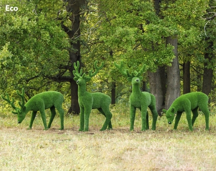 Топиари композиция олени, семья Форест - 4 шт - газон Eco оптом, фото 1
