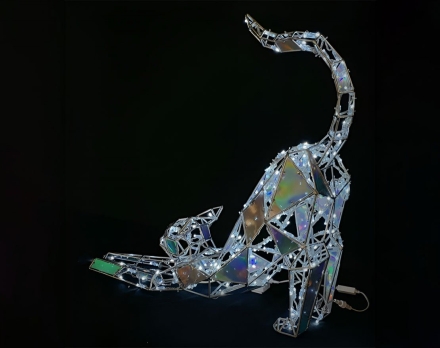 Световая полигональная фигура Кошечка dr005 оптом, фото 1