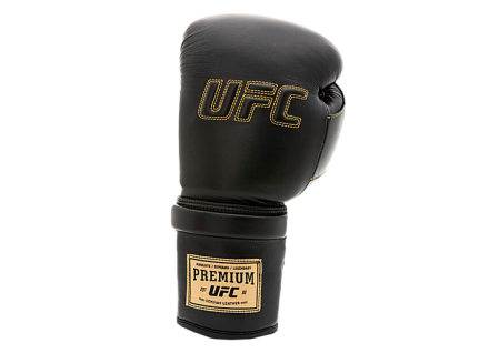 (UFC Премиальные тренировочные перчатки на шнуровке черные - 14 Oz) оптом, фото 1