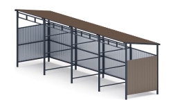 Навес контейнерной площадки для мусора (4 секции) МФ 55.02.03.4-02, фото 1 Навес контейнерной площадки для мусора (4 секции) МФ 55.02.03.4-02, фото 1