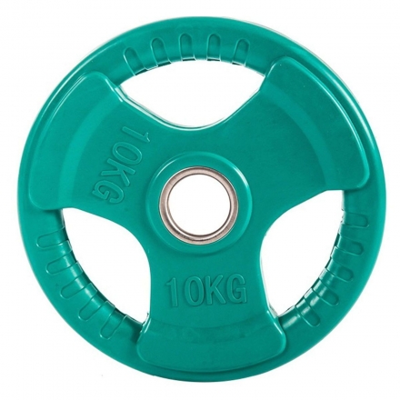 Диск обрезиненный ZSO цветной 3 HANDLE  D-51, 10 кг оптом, фото 1