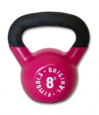 Гиря 8 кг обрезиненная розовая оптом, фото 1