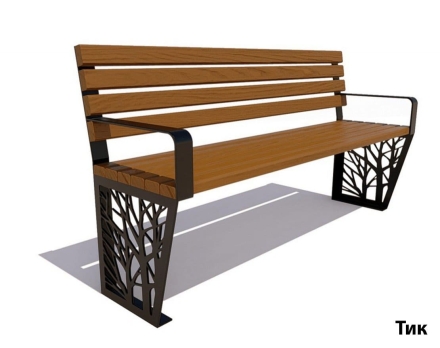 Парковая скамейка Роща, Лиственница 0,6 м оптом, фото 5