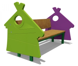 Скамейка детская Избушка 26006 для игровой площадки, фото 1