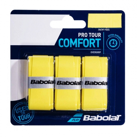 Овергрип BABOLAT Pro Tour X3, арт.653037-113, упак. по 3 шт, 0.6 мм, 115 см, желтый оптом, фото 1