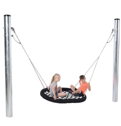 Качели-гнездо Oval Pro армированного каната со стойками Овал 80х100 см для детской площадки оптом, фото 1