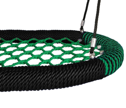 Качели-гнездо Oval Pro армированного каната со стойками Овал 80х100 см для детской площадки оптом, фото 3