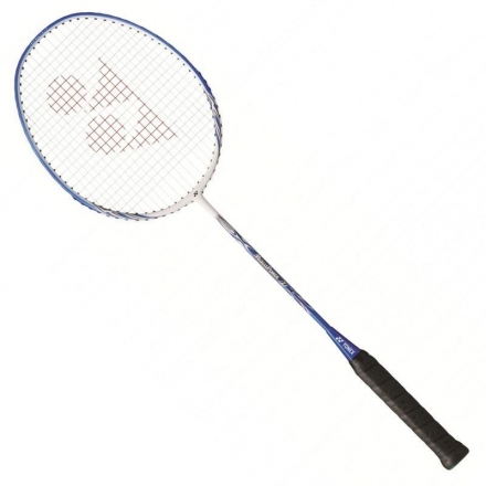 Ракетка бадминтонная Yonex, любительская, графитовый стержень, алюминиевый обод, бело-синий оптом, фото 1