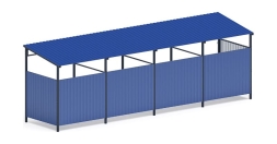 Навес контейнерной площадки для мусора (4 секции) МФ 55.02.03.4-03, фото 2 Навес контейнерной площадки для мусора (4 секции) МФ 55.02.03.4-03, фото 2