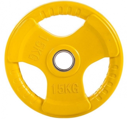 Диск обрезиненный ZSO цветной 3 HANDLE  D-51, 15 кг оптом, фото 1