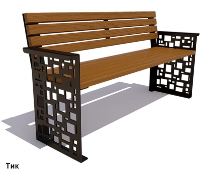 Скамейка уличная Барселона, Сосна 1,5 м оптом, фото 4