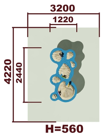 Песочный столик Тысяча островов 02017 для детей с ограниченными возможностями для уличной площадки оптом, фото 3