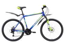 Велосипед Black One Onix 26 D синий/зелёный/голубой 18"