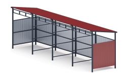 Навес контейнерной площадки для мусора (4 секции) МФ 55.02.03.4-04, фото 1 Навес контейнерной площадки для мусора (4 секции) МФ 55.02.03.4-04, фото 1