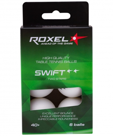 Мяч для настольного тенниса 2* Swift, белый, 6 шт. оптом, фото 1