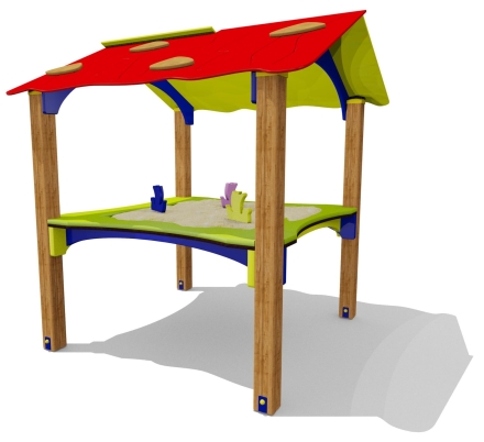 Песочный столик с навесом 0102001 для детей с ограниченными возможностями для уличной площадки оптом, фото 1