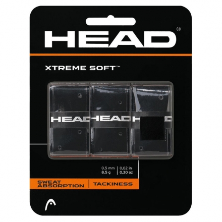 Овергрип Head Xtreme Soft (ЧЕРНЫЙ), арт.285104-BK, 0.5 мм, 3 шт, черный оптом, фото 1