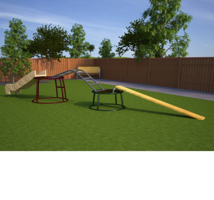 Мобильная детская игровая площадка Мини-2 оптом, фото 1