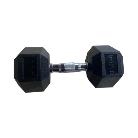 Обрезиненная гексагональная гантель INEX Hex Dumbbell 12,5 кг  оптом, фото 1