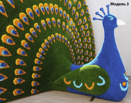 Топиари павлин Радужный Модель 2- газон Eco оптом, фото 8