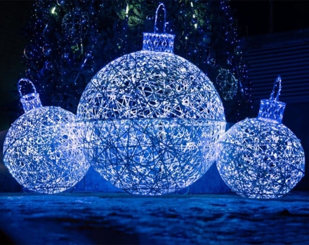 Световая композиция Ёлочные игрушки оптом, фото 1