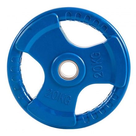 Диск обрезиненный ZSO цветной 3 HANDLE  D-51, 20 кг оптом, фото 1