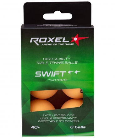 Мяч для настольного тенниса 2* Swift, оранжевый, 6 шт. оптом, фото 1