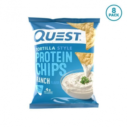 Протеиновые Чипсы Тортилья с соусом Ранч Quest Nutrition Protein Chips Ranch Tortilla Style (8шт) 32гр оптом, фото 2