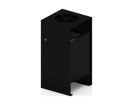 Урна парковая с пепельницей (черная) (под анкера) Порядок оптом, фото 4