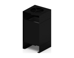 Урна парковая с пепельницей (черная) (под анкера) Порядок, фото 2