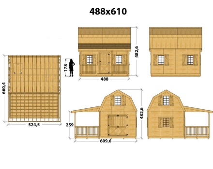 Игровой домик TORUDA WOOD Амбар 16 оптом, фото 5