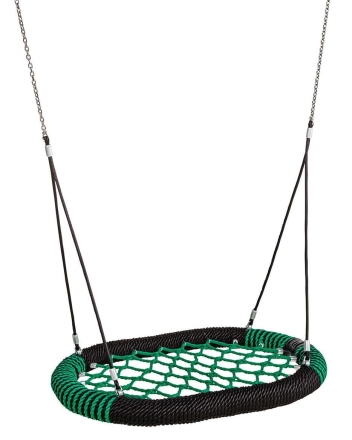 Качели-гнездо Oval Pro армированного каната со стойками Овал 80х120 см для детской площадки оптом, фото 2