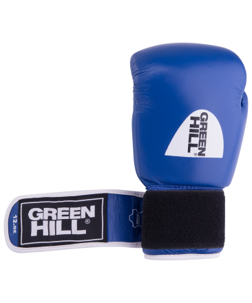 Перчатки боксерские GYM BGG-2018, 10oz, кожа, синие оптом, фото 5