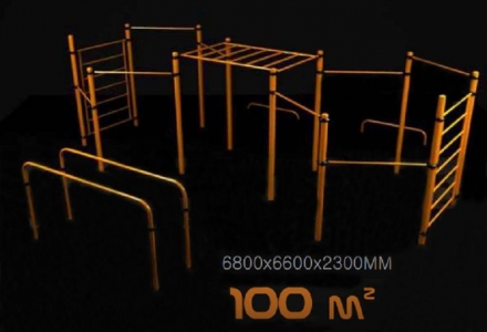 Площадка для воркаута. Уровень - район. 100 кв.м. W-6.10  оптом, фото 1