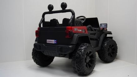 Электромобиль Jeep С555СС 4WD (ЛИЦЕНЗИОННАЯ МОДЕЛЬ) с пультом полноприводный (Вишневый глянец) c555cc оптом, фото 6