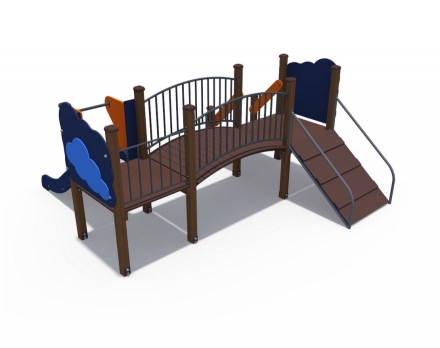 Детский игровой комплекс Литл с металлическим скатом Н-750 ДИО 04013 оптом, фото 2