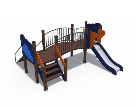 Детский игровой комплекс Литл с металлическим скатом Н-750 ДИО 04013 оптом, фото 1