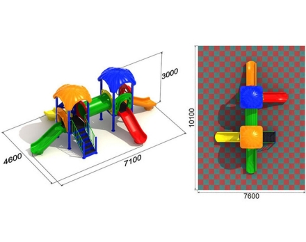 Детская игровая площадка Радуга 3.2 оптом, фото 2