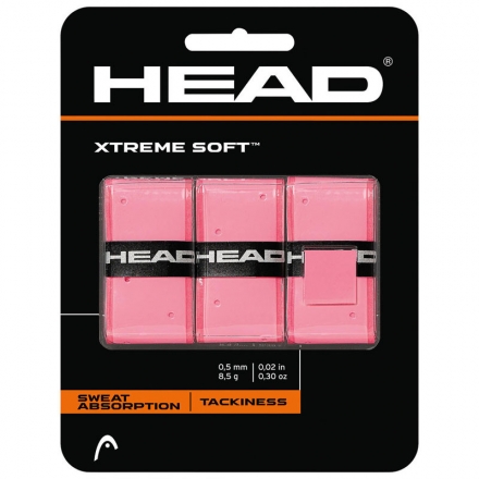 Овергрип Head Xtreme Soft (РОЗОВЫЙ), арт.285104-PK, 0.5 мм, 3 шт, розовый оптом, фото 1
