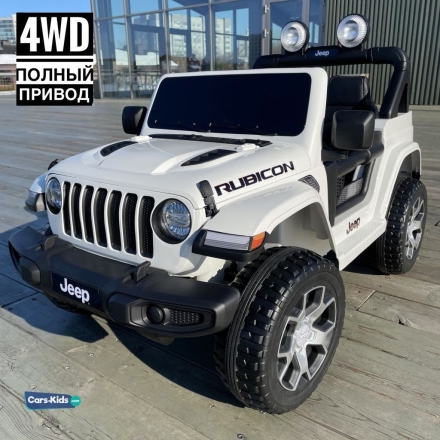 Электромобиль Jeep Rubicon 4WD белый оптом, фото 1