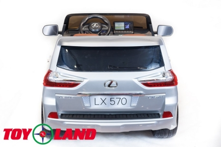 Двухместный 4х4 электромобиль Lexus LX570 с пультом 4WD (Серебристый) BK - F570 оптом, фото 3