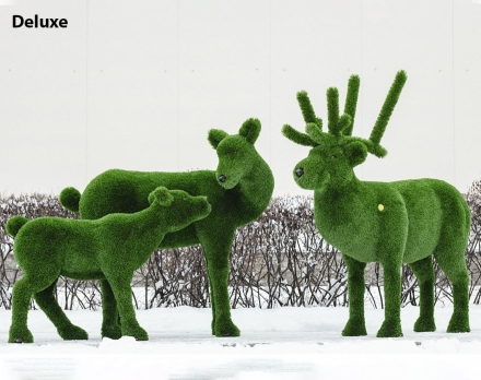 Топиари композиция олень самочка Нелли, олень Норди ll, олень малыш Том - газон Есо оптом, фото 3