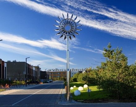 Скульптура из нержавеющей стали Океан Малый размер, трубчатое основание из нержавеющей стали оптом, фото 1